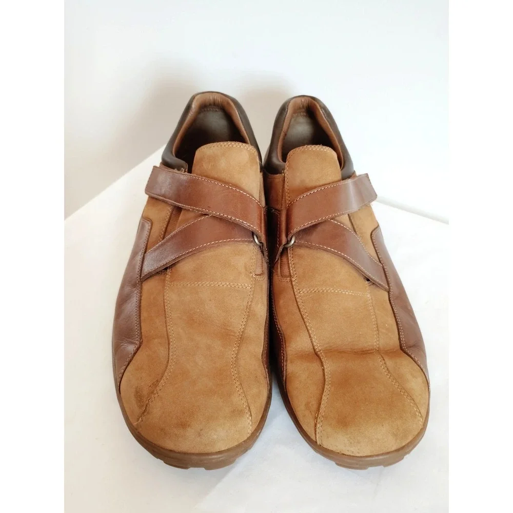 Cole Haan Men 14 Air Colton Brown Leather Suede Strap Oxford Old Money Shoes**